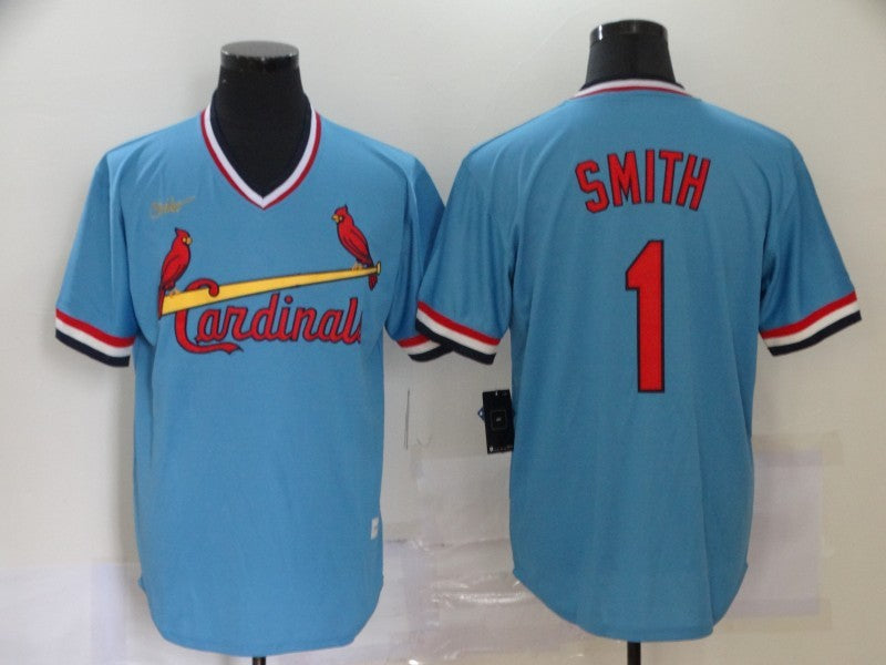 Men's St. Louis Cardinals Ozzie Smith #1 Blue Baseball Jersey